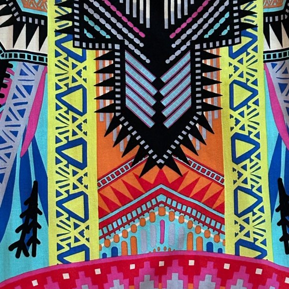 Flying Tomato Boho Print High Low Racerback Tank Top Size Small - Picture 5 of 12